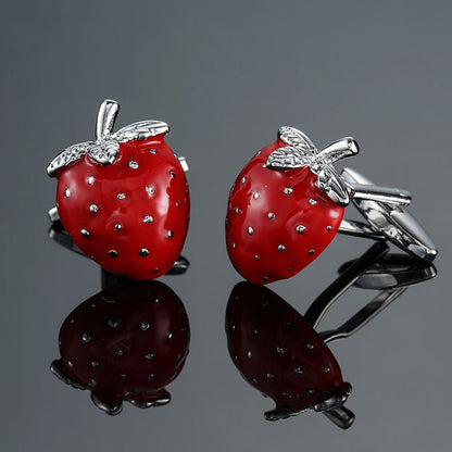 Grass rose gold and silver pattern cufflinks with a sleek textured design