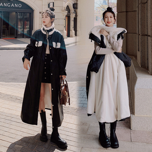 Women's rabbit fur-style cotton coat with plush trim and textured exterior but not a pie.
