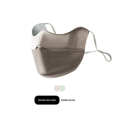 Silk sun-protective UV-blocking breathable face mask in a lightweight design