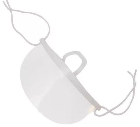 Transparent Chef Mask model type 4, front view