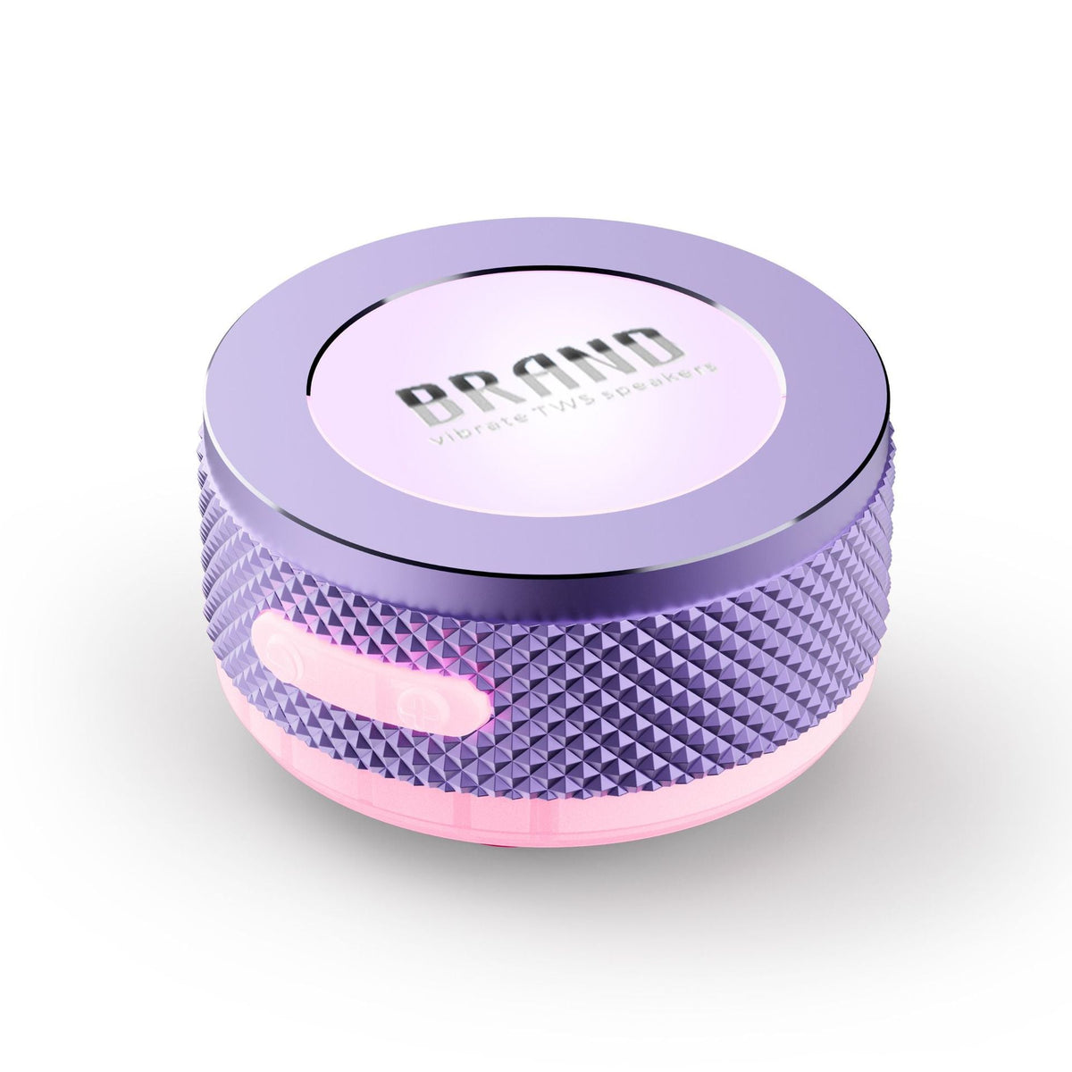Small wireless bone conduction Bluetooth vibration speaker with color LED light and portable surface adsorption design