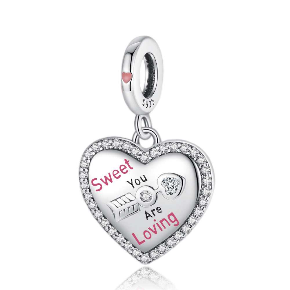 Silver-plated beaded pendant bracelet DIY loose beads and jewelry accessories