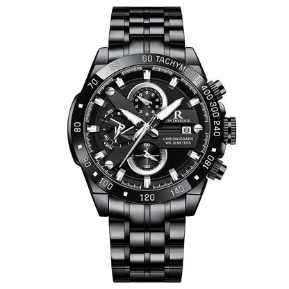 Simple men's water-resistant quartz watch with a minimalist design and classic watch face