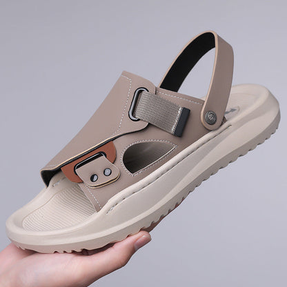 Extra-large men’s summer sandals with soft soles and casual design