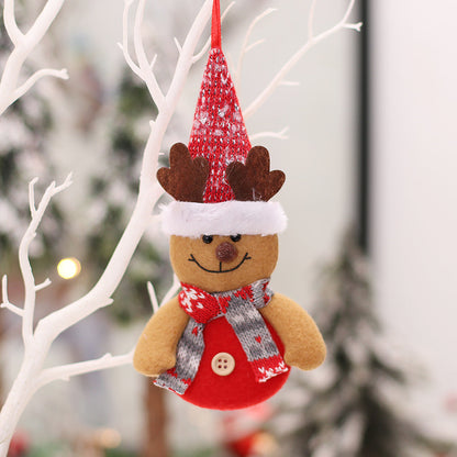 Christmas tree cartoon doll pendant with festive holiday design and hanging ornament details