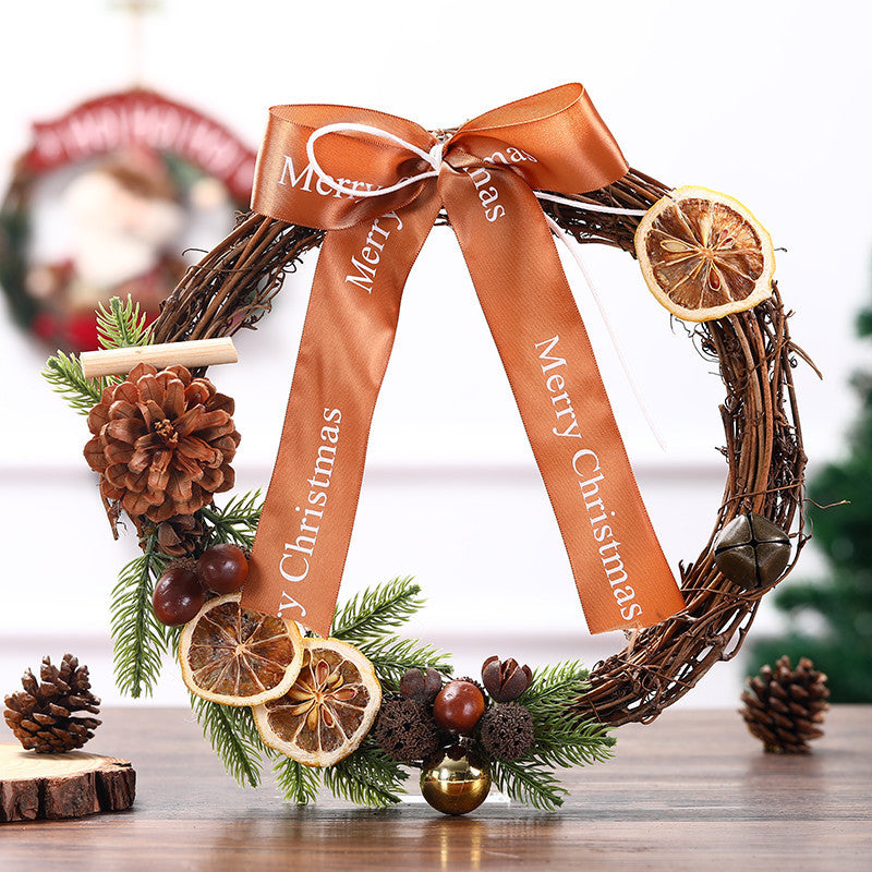 Christmas decorations creative gift ornament wreath from My Store, festive holiday hanging design