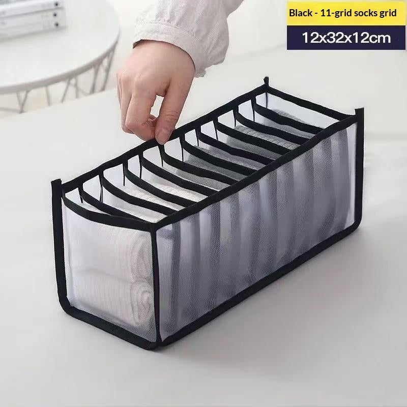 Underwear storage box made of non-woven fabric, featuring a compact organizer design