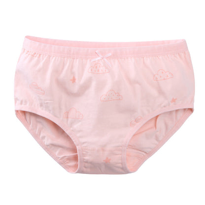 Children's women's triangle cotton boxer underwear, simple flat-lay product view