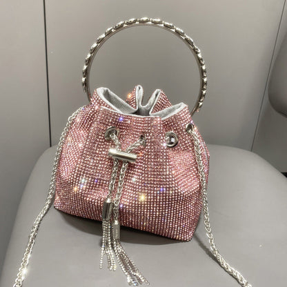 Shiny diamond handbag for women in a European and American style