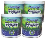 Wipes.com - One Step Cleaner Disinfectant Deodorizer & Sanitizer for Offices gyms commercial facilities. EPA Registered 8 x 6 Inches Lemon Scent 800 Wipes per Roll Pack of 4