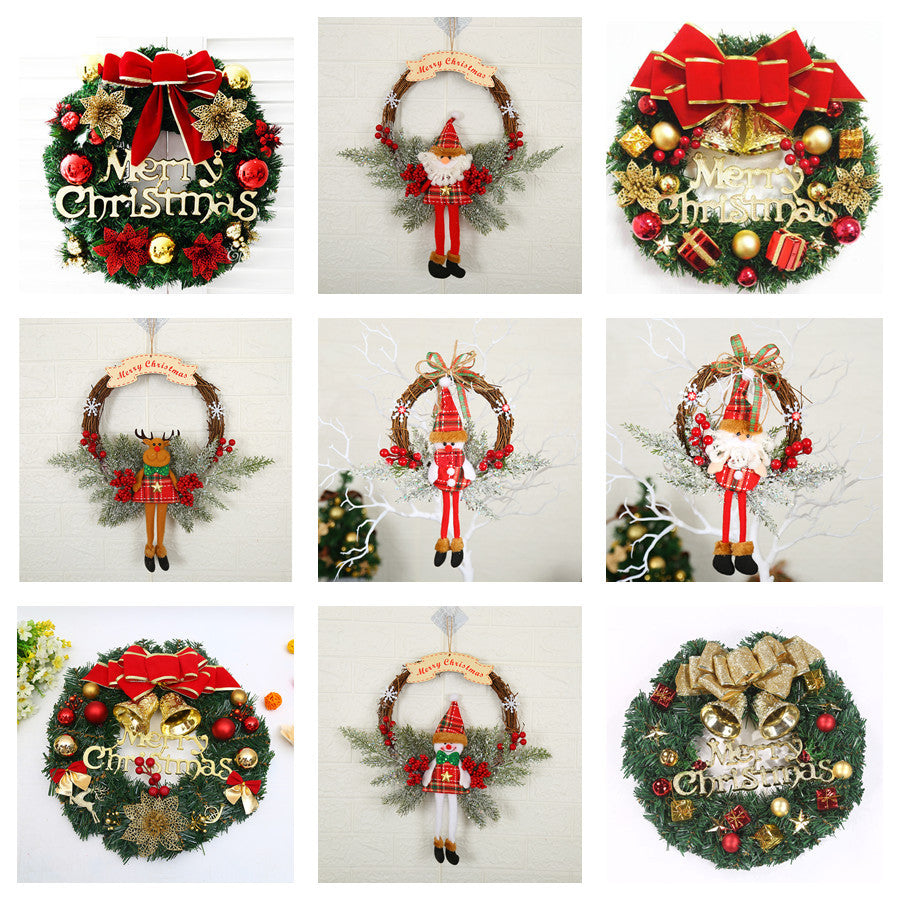 Christmas wreath decoration with festive greenery and seasonal accents for holiday decor