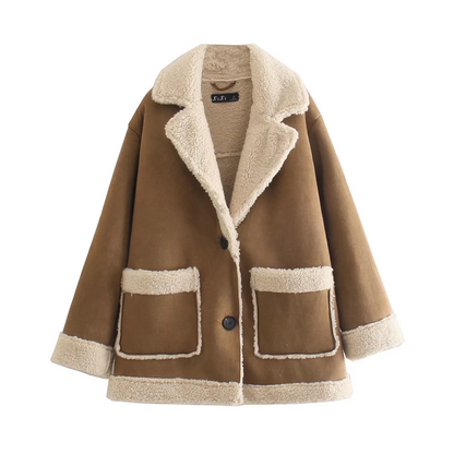 Luxe Suede & Fur Winter Coat