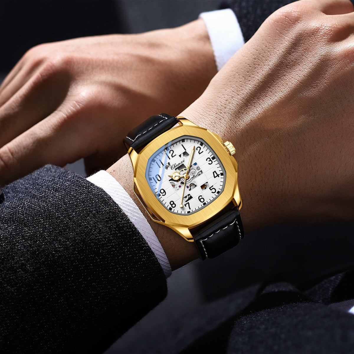 Square mechanical men's watch with high-end design from My Store