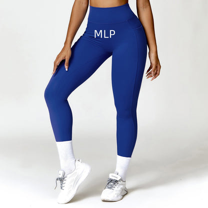 Black Elite leggings by My Store displayed flat view
