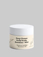 Belleviecosmetic Deep Cleanse Scalp Scrub with rosemary and mint, 170ml, exfoliates and revitalizes hair and scalp.