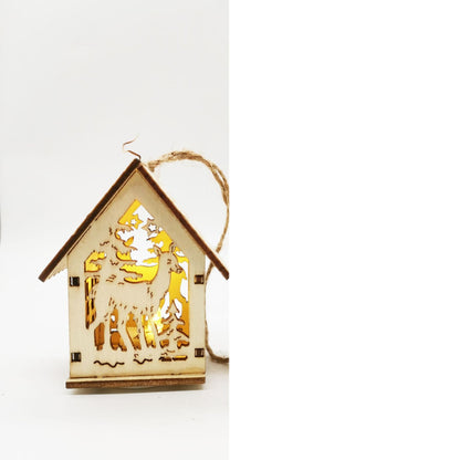 Christmas wooden small house decoration craftwork from My Store
