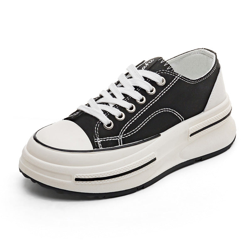 Fashionable Women's Thick-Soled Canvas Casual Shoes
