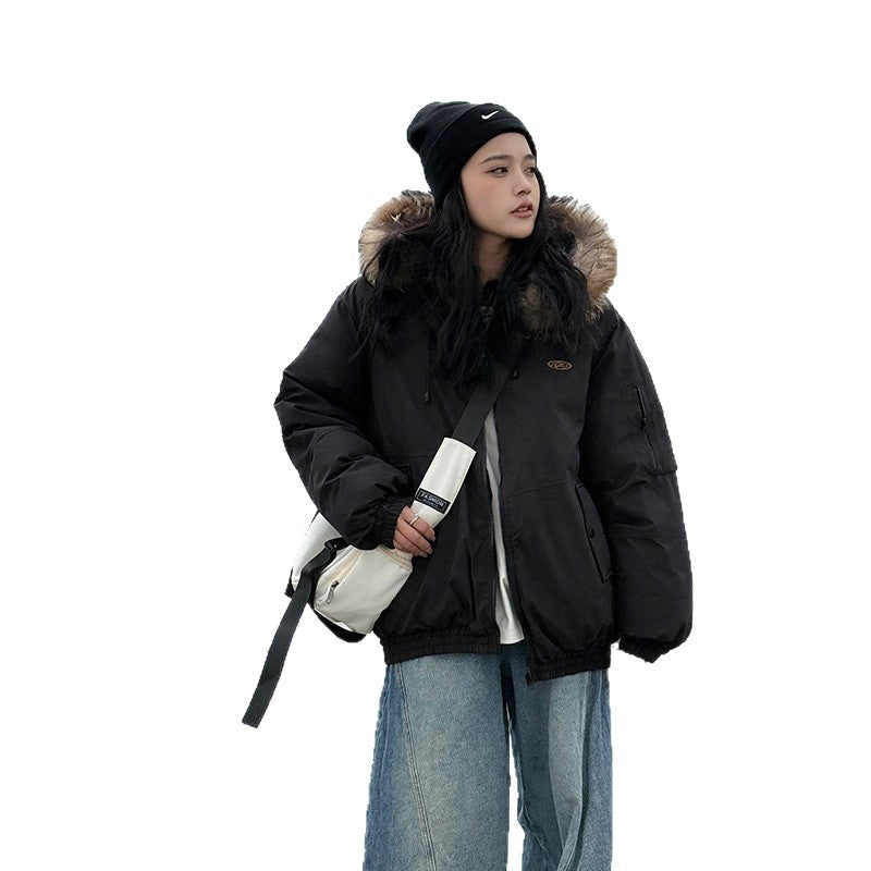 American Korean style thickened winter coat in a warm padded design
