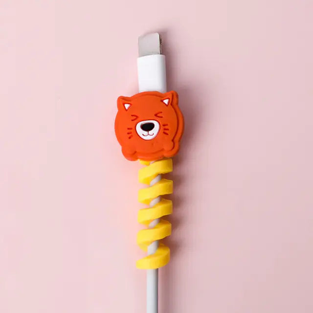 Cartoon Spiral USB Cable Protector and Organizer Bobbin