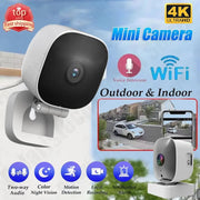 4K Mini WiFi Camera IP/AP Remote Monitor Cloud Storage 2 - Way Audio Motion Detection Camcorder Surveillance Security Cam 2025 NEW - BACKUPMYFILESNOW