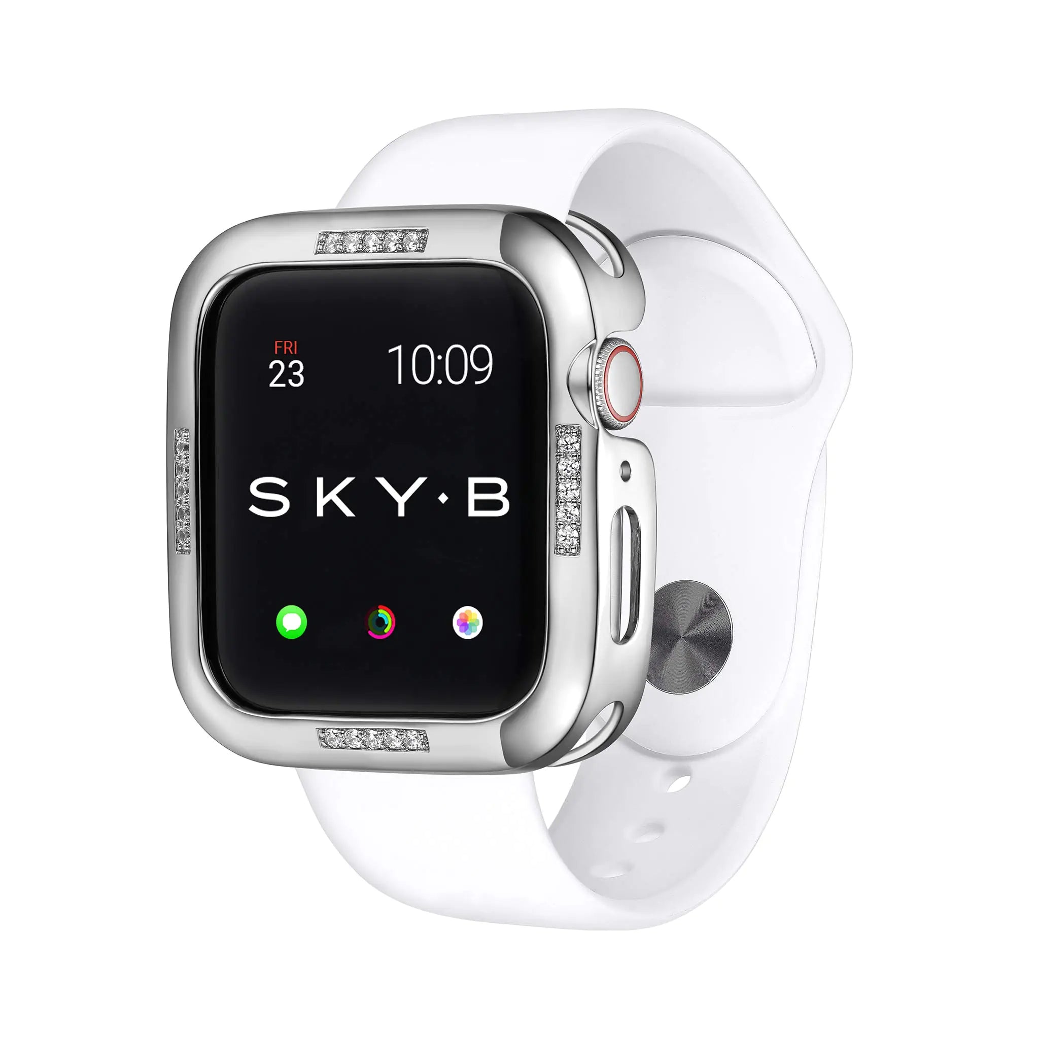 SkyB Dash Protective Jewelry Case for Apple Watch Series 1 2 3 4 5 6 SE Devices - Silver Color for 40mm Apple Watch