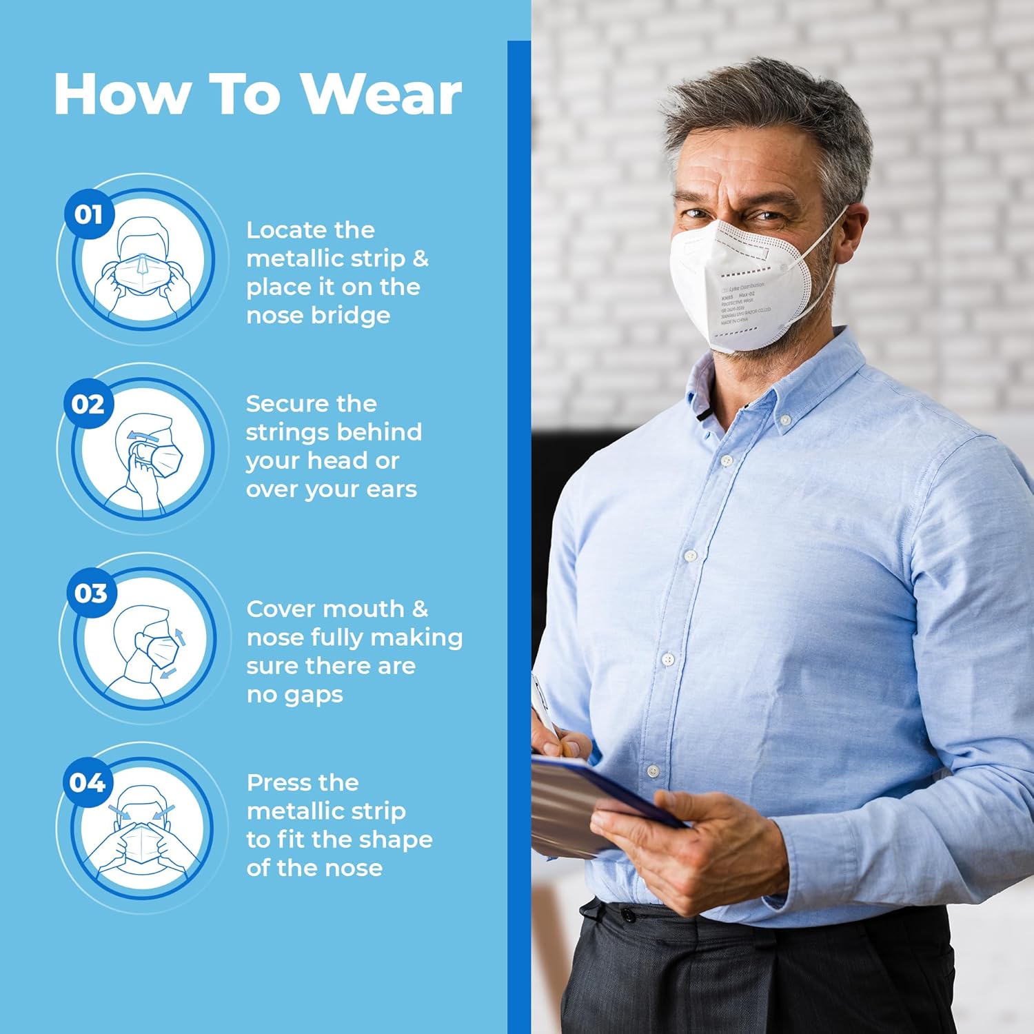 50 Pack White KN95 Face Masks for Adults and Kids - Kn95 Facemask Disposable - 5 Layer Breathable Face Mask for Dust Protection - Comfortable Elastic Ear Loop - Men & Women Every Day Non Medical Use - BACKUPMYFILESNOW