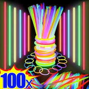 50/100Pcs Fluorescence Sticks Party Multicolor Glowing Stick Bright Colorful Light Bright Bendable Glow Bracelet Party Supplies - BACKUPMYFILESNOW.COM®