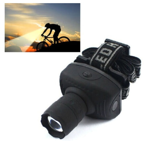 Outdoor 3W LED strong headlight, compact head-mounted design for hands-free illumination