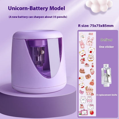 Automatic cute children's roll portable electric pencil sharpener in compact design