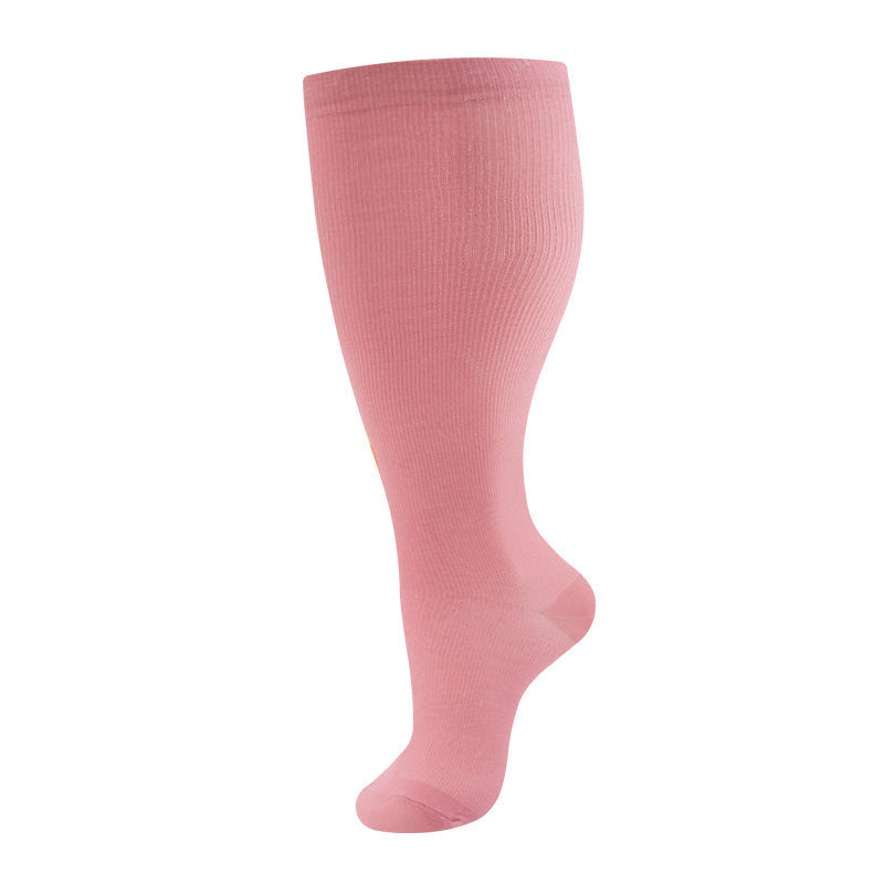 Plus-size nylon compression socks for men and women, designed as comfortable nurse socks