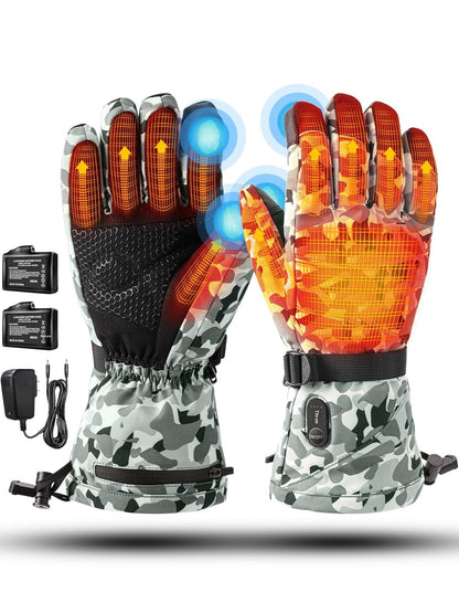 Black thickened heating gloves for outdoor skiing and cycling, My Store brand