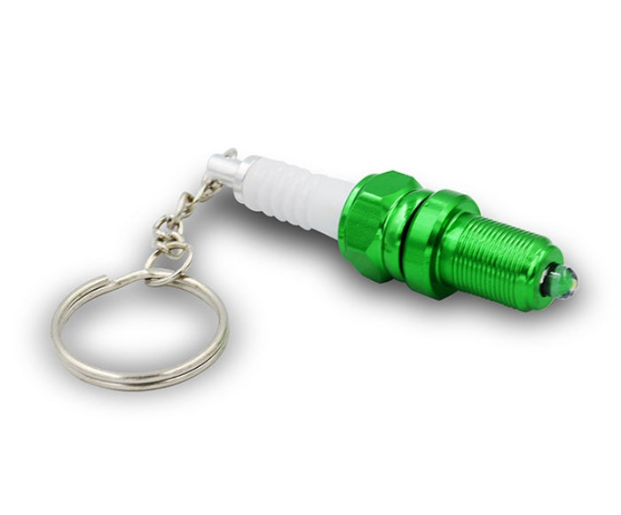 LED light spark plug keychain by My Store, compact automotive-inspired design