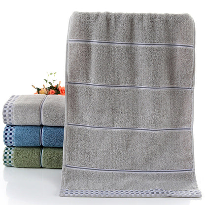 Cotton embroidered towel with detailed stitched design in soft fabric