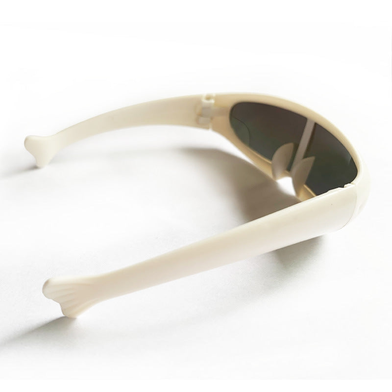 Dog UV protection goggles for sun and outdoor use in black frame with tinted lenses