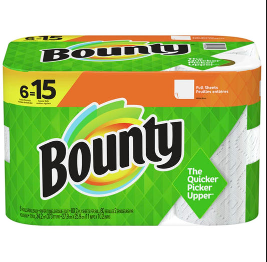 Bounty Full Size 6=15 Double Plus Paper Towel (Exclusively listed by El Mercado Esencial)