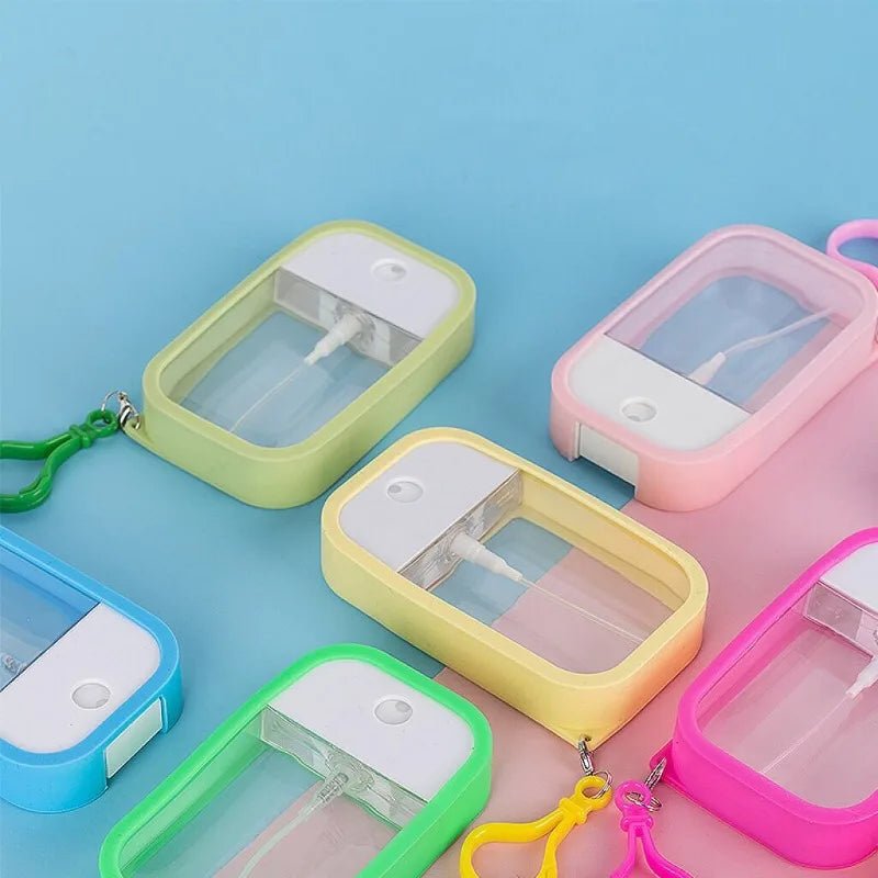 50ml Spray Small Sanitizing Spray Scented Vegan Hand Sanitizer with Keychain Perfume Alcohol Water Spray Bottle Travel Dispenser - BACKUPMYFILESNOW