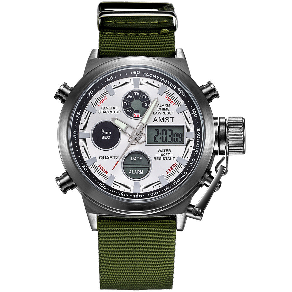Retro minimalist stylish electronic sports watch for men in a business casual design
