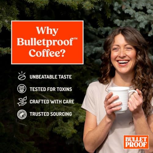 Bulletproof Original Medium Roast Ground Coffee in a 12 oz pack, three-pack, with ground coffee beans visible in the image.