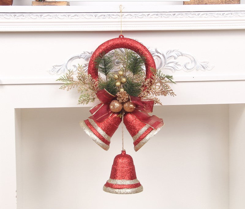 Large Christmas tree bell ornament for holiday decoration, close-up view