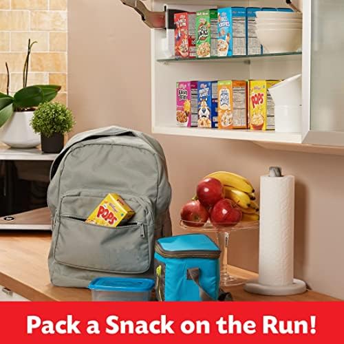 Assorted Kellogg's cold breakfast cereal boxes in a bulk variety pack, featuring colorful packaging and kid-friendly snack options