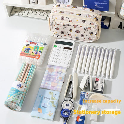 Cute cartoon large capacity children’s stationery pencil case with a good-looking design
