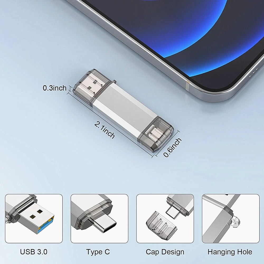 512G USB Flash Drive Photostick High Speed Sticks External Storage Pen Drive For Phone iPhone Android PC Copy Photo Videos Files - BACKUPMYFILESNOW.COM®