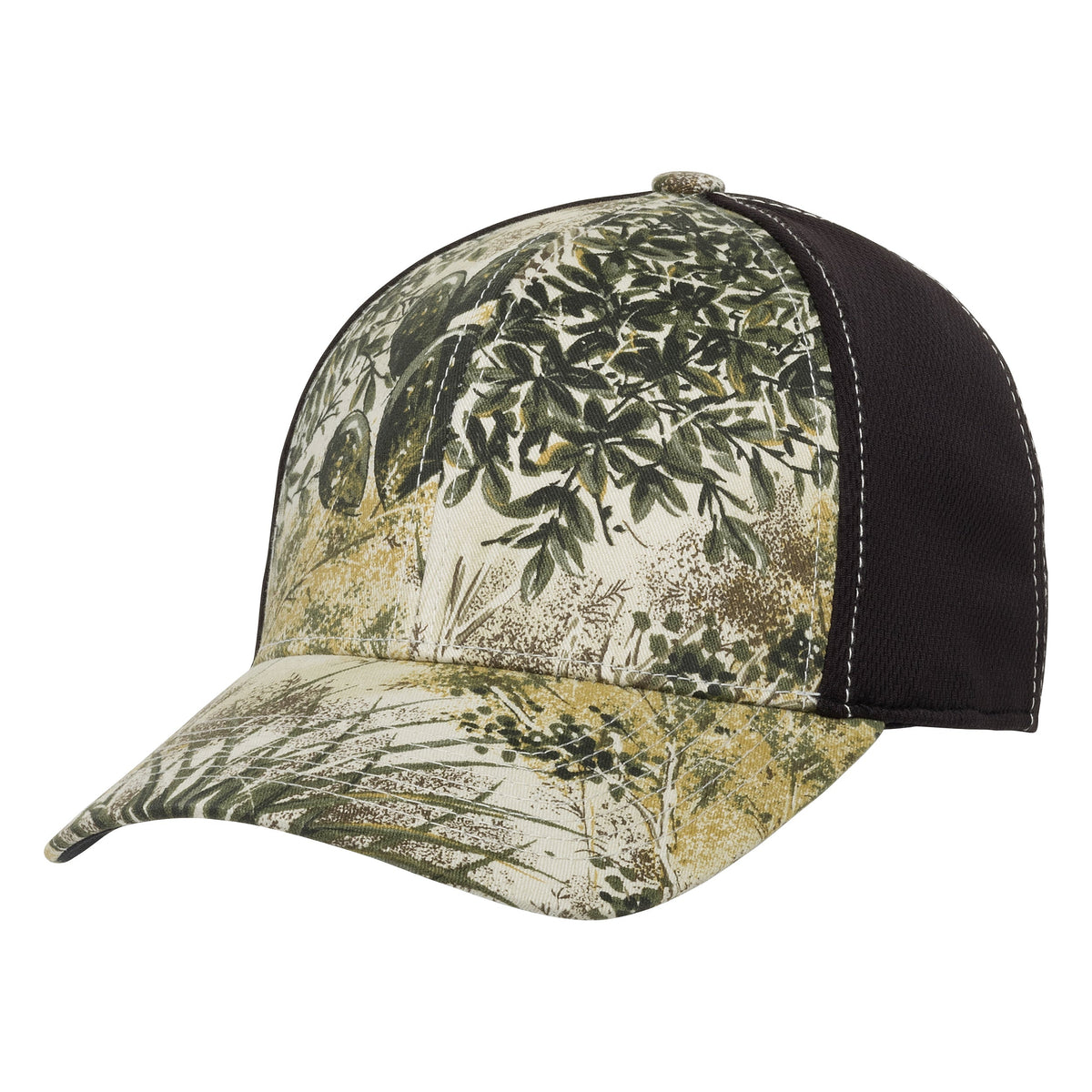 GameGuard fitted cap in black caviar color with a curved brim and adjustable strap, featuring the GameGuard logo on the front.