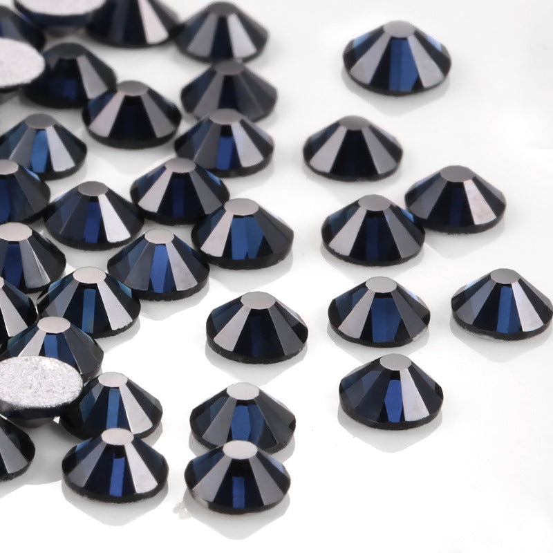 Glass flat nail drill with rhinestone detailing by My Store