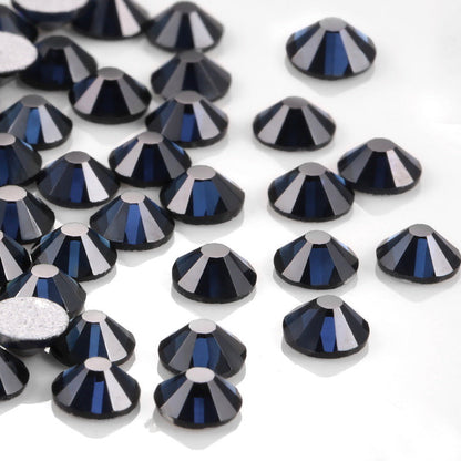 Glass flat nail drill with rhinestone detailing by My Store
