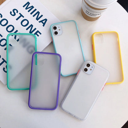 Frosted silicone phone case with a smooth matte finish encasing a smartphone