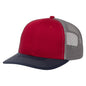 Red TriColor GameGuard meshback cap with Glacier mesh back and structured front panel.
