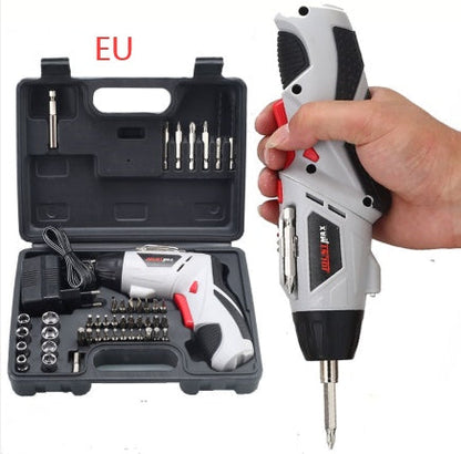 4.8V rechargeable electric screwdriver set with multifunctional hand drill and household accessories