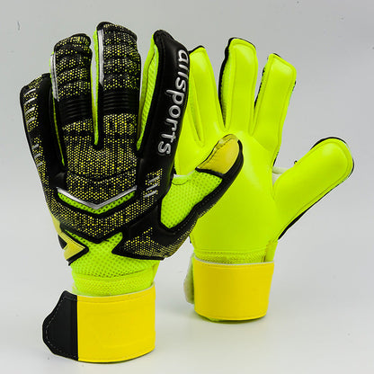 My Store goalkeeper gloves with finger protection, black and white design