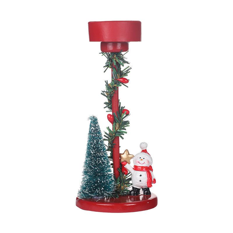 Resin Christmas tree elderly candlestick desktop decoration by My Store